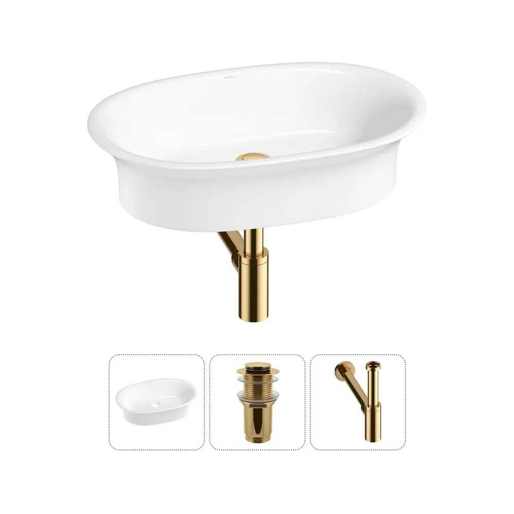 Изображение товара Накладная раковина Wellsee Faze Moment 60x39 см фарфор глянцевый белый