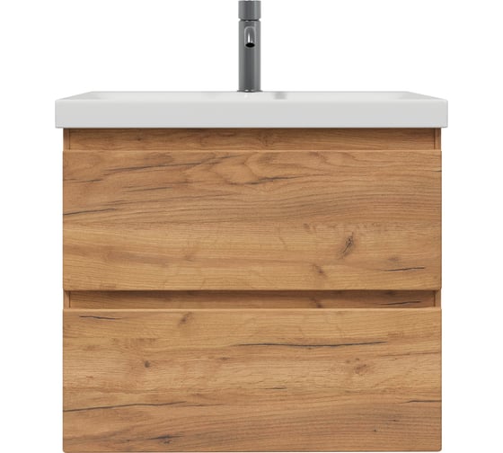 Изображение товара Тумба с раковиной RUVANN STELLO 50 + Moduo 50 в ванную подвесная голд крафт Т.STELLO-GK.П-50П-KIT-MOD