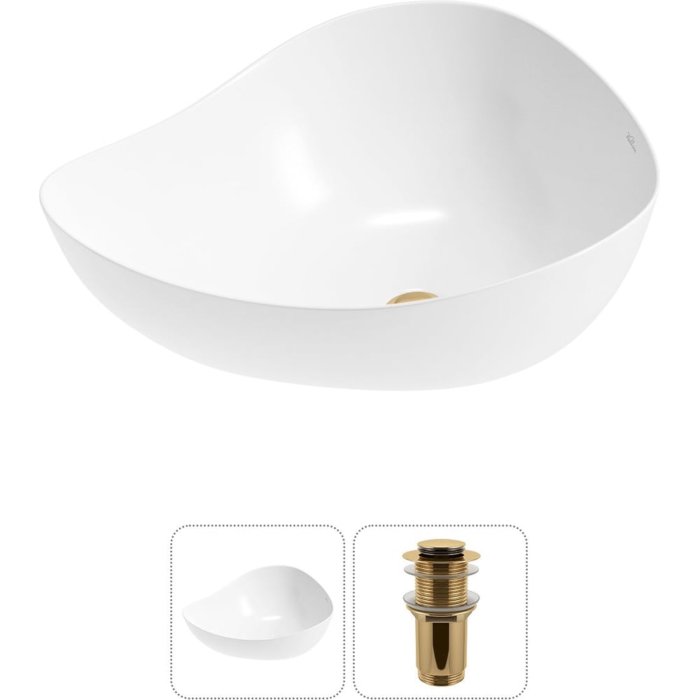 Изображение товара Набор Wellsee Nexus Flex накладная раковина 51x39 см белый фарфор