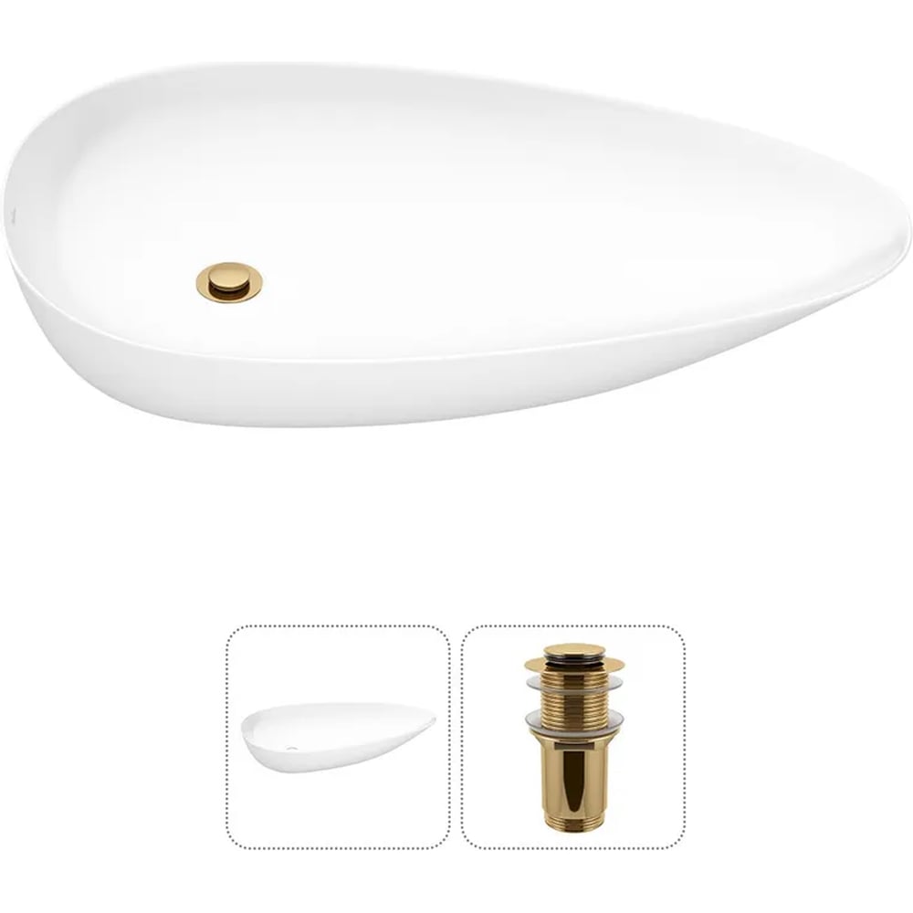 Изображение товара Набор Wellsee 2 в 1 Faze Moment накладная раковина 75x43 см белая