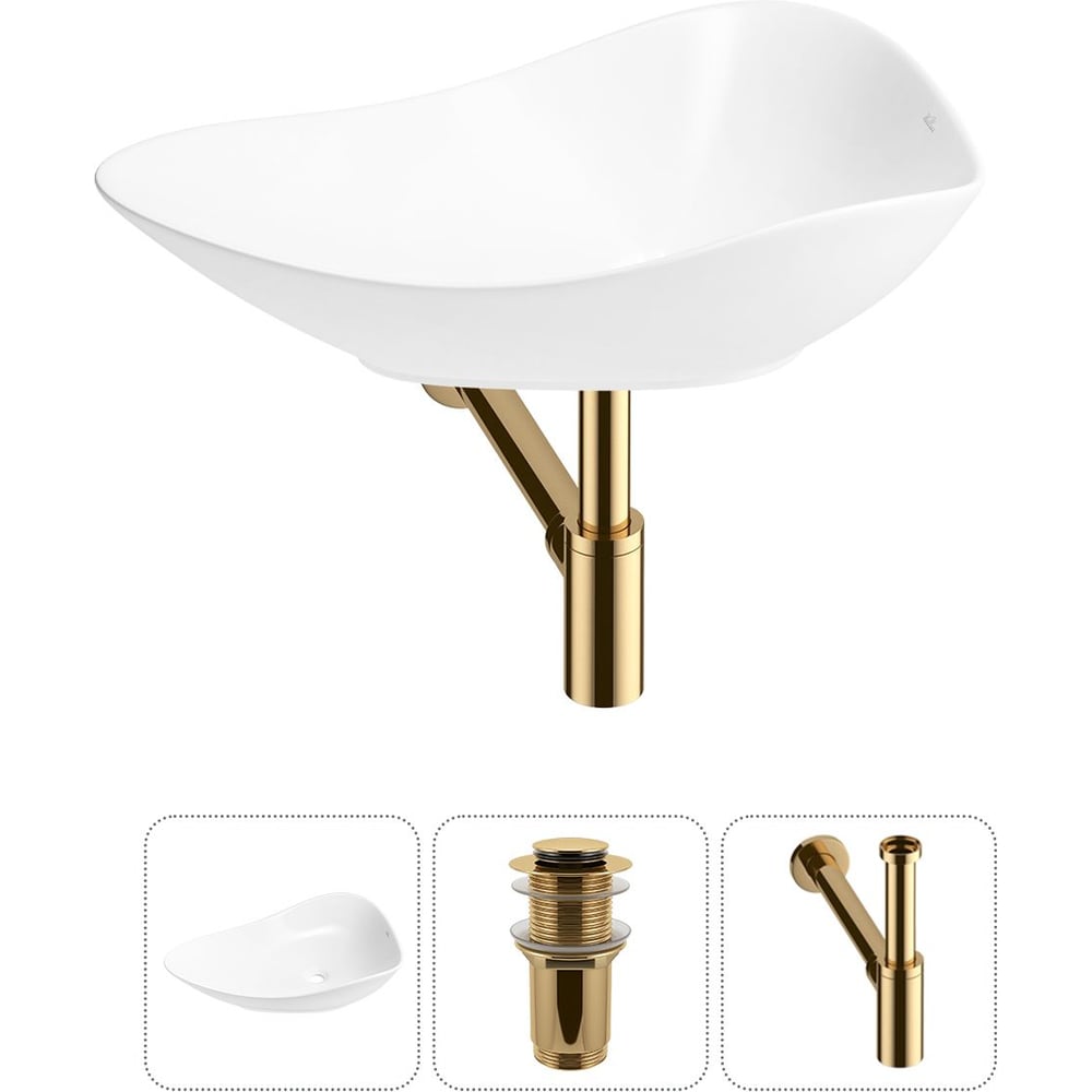 Изображение товара Набор Wellsee 3 в 1 Nexus Flex накладная раковина 60x42 см белая