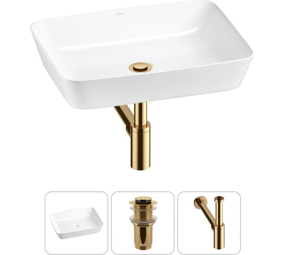 Изображение товара Набор Wellsee 3 в 1 Cromulent накладная раковина 56x40 см 20213568R