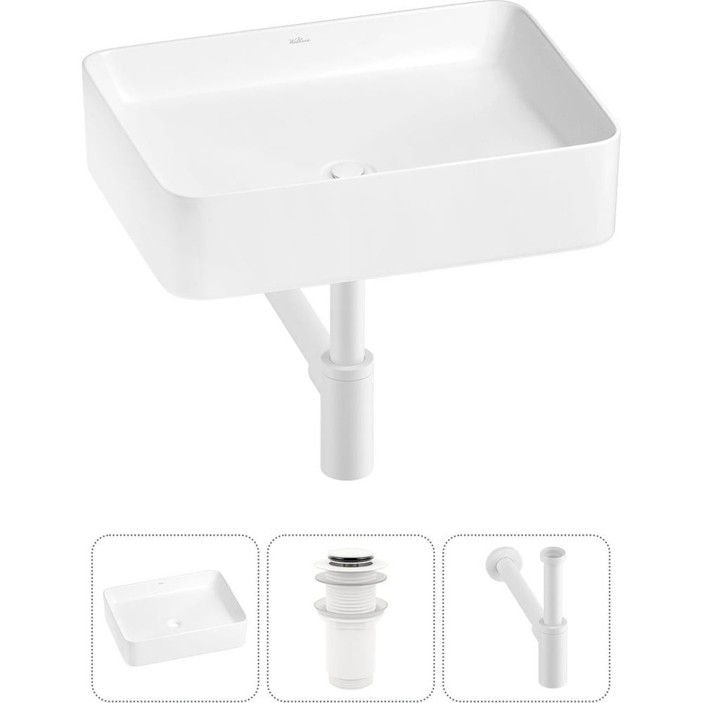 Изображение товара Набор Wellsee 3 в 1 Mint накладная раковина 50x38 см