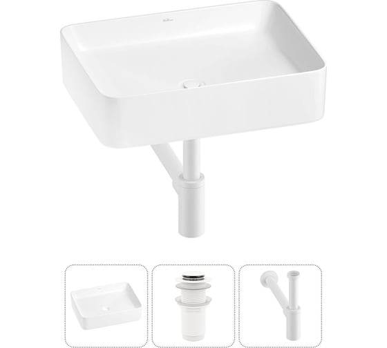 Изображение товара Набор Wellsee 3 в 1 Mint накладная раковина 50x38 см 20212484R