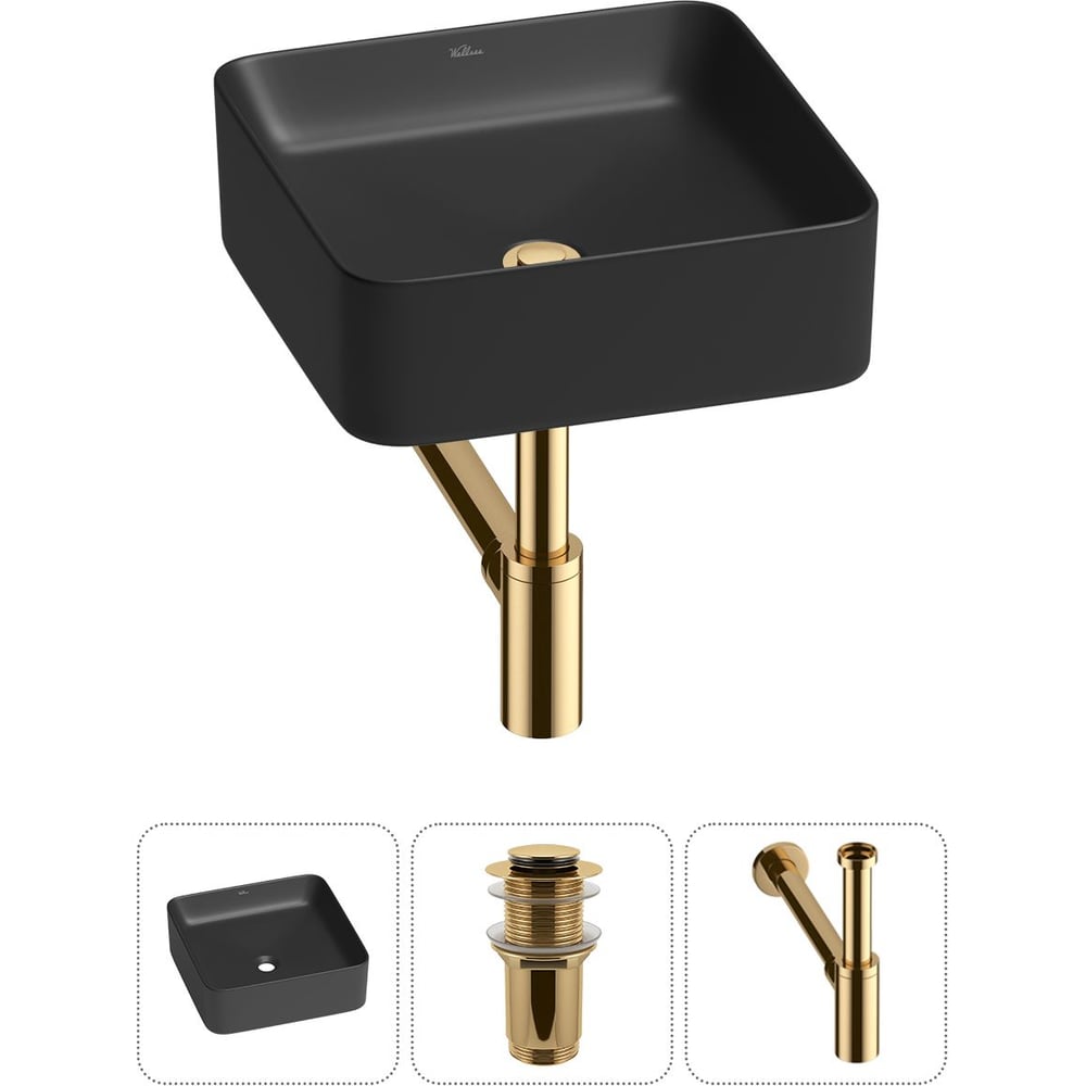 Изображение товара Набор Wellsee 3 в 1 Mint накладная раковина 37x37 см