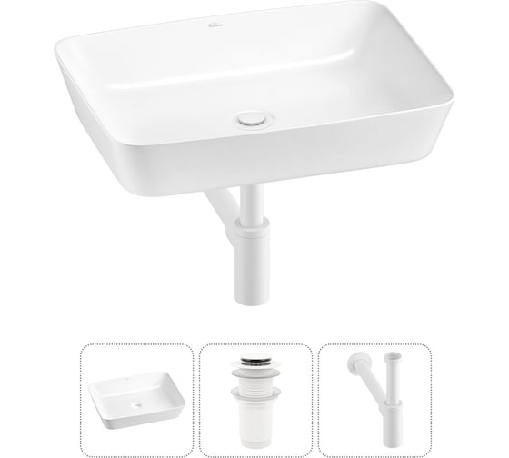 Изображение товара Набор Wellsee 3 в 1 Cromulent накладная раковина 56x40 см 20213569R