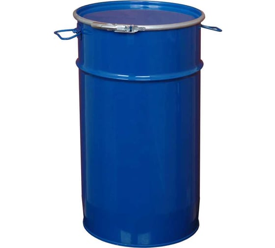 Изображение товара Бочка стальная Дигрус коническая 60л с крышкой-обруч,синяя БМК-60-С/Д