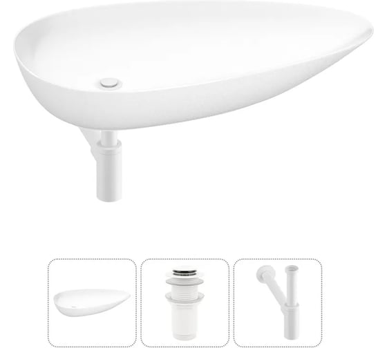 Изображение товара Набор Wellsee 3 в 1 Faze Moment накладная раковина 75x43 см 20212164R