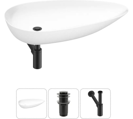 Изображение товара Набор Wellsee 3 в 1 Faze Moment накладная раковина 75x43 см 20212162R