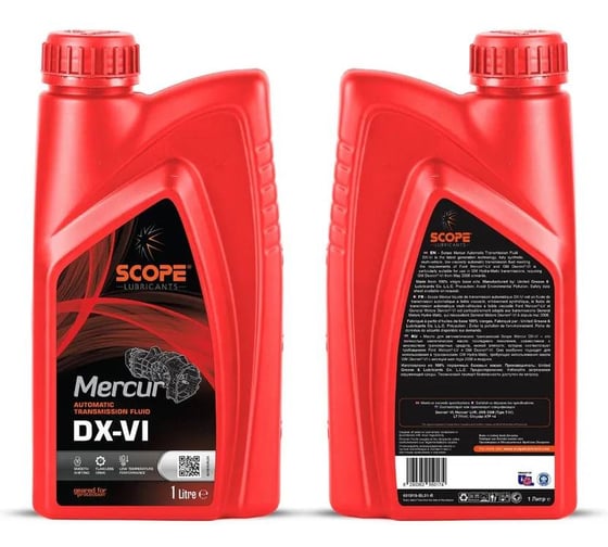Изображение товара Синтетическое масло scope lubricants Mercur Automatic Transmission Fluid DX-VI Synthetic 6290362550174