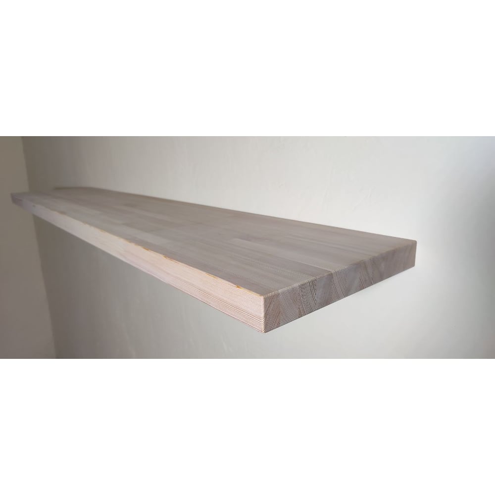 Изображение товара Полка MW 40x250x900 парящая, сорт Экстра, лиственница, сращенная, с крепежом ПЛСР-40-250-900