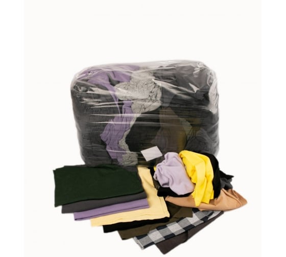 Изображение товара Ветошь Insparion НОВАЯ ТРИКОТАЖНАЯ ЦВЕТНАЯ Крупная (ИВ) 10 кг С1-00003015