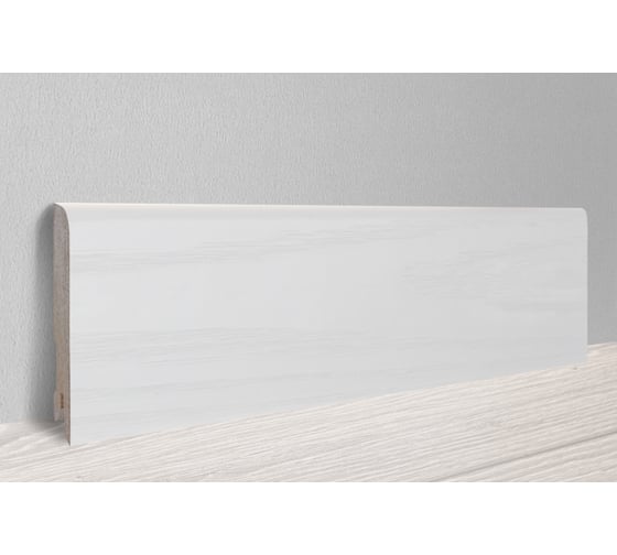 Изображение товара Напольный плинтус МДФ (80 мм, 2,4 м, Дуб кантри белый) ЛУКА УТ000066934