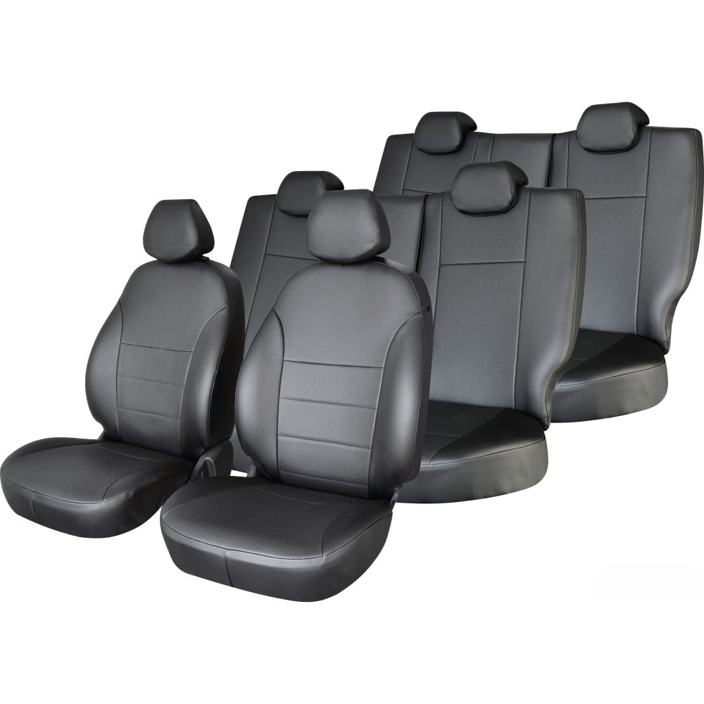 Изображение товара Чехлы на сиденья Toyota Ipsum SXМ10 1996-2001 экокожа черные защитные