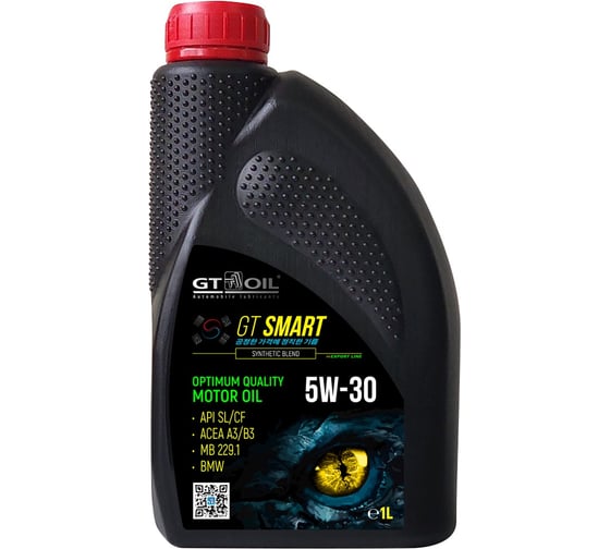 Изображение товара Масло GT OIL Smart SAE 5W-30 API SL/CF, 1 л 8809059408827