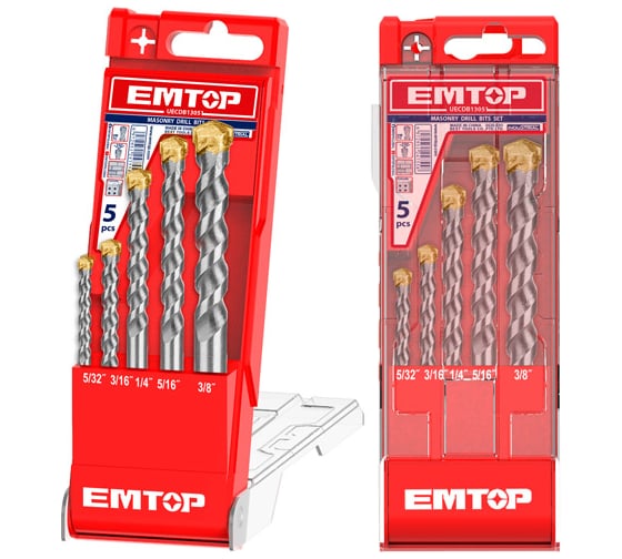 Изображение товара Набор сверл по камню EMTOP 5шт ECDB13051
