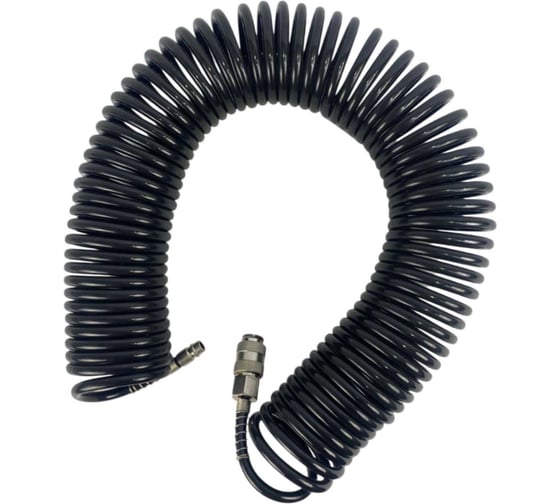 Изображение товара Шланг полиуретановый (PU) спиральный с быстросъемными соединениями AktiSpray d-5, 8мм, 10m 400508PU-10m