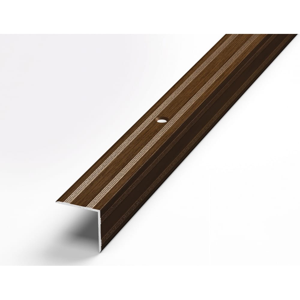 Угловой алюминиевый декоративный порог Лука угловой стол левый угол 1150 × 1100 × 780 мм венге