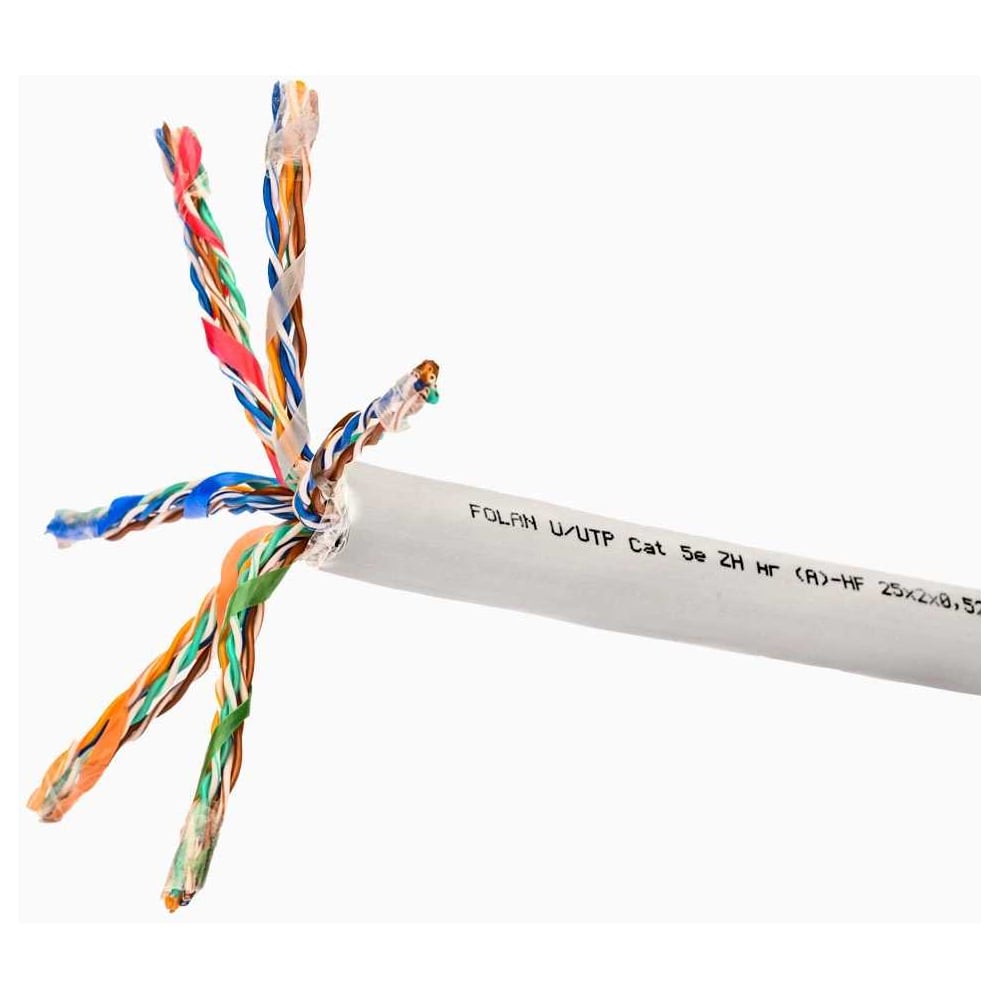 Изображение товара Кабель Folan U/UTP Cat 5e 50 м закрытая внутренняя установка