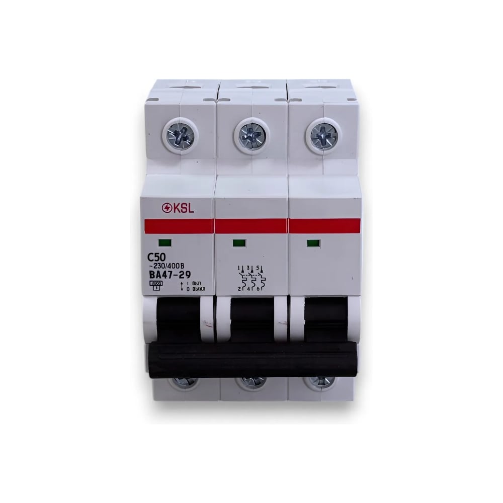 Изображение товара Автоматический выключатель KRASO 3P 50A C BA47-29 4.5 кА
