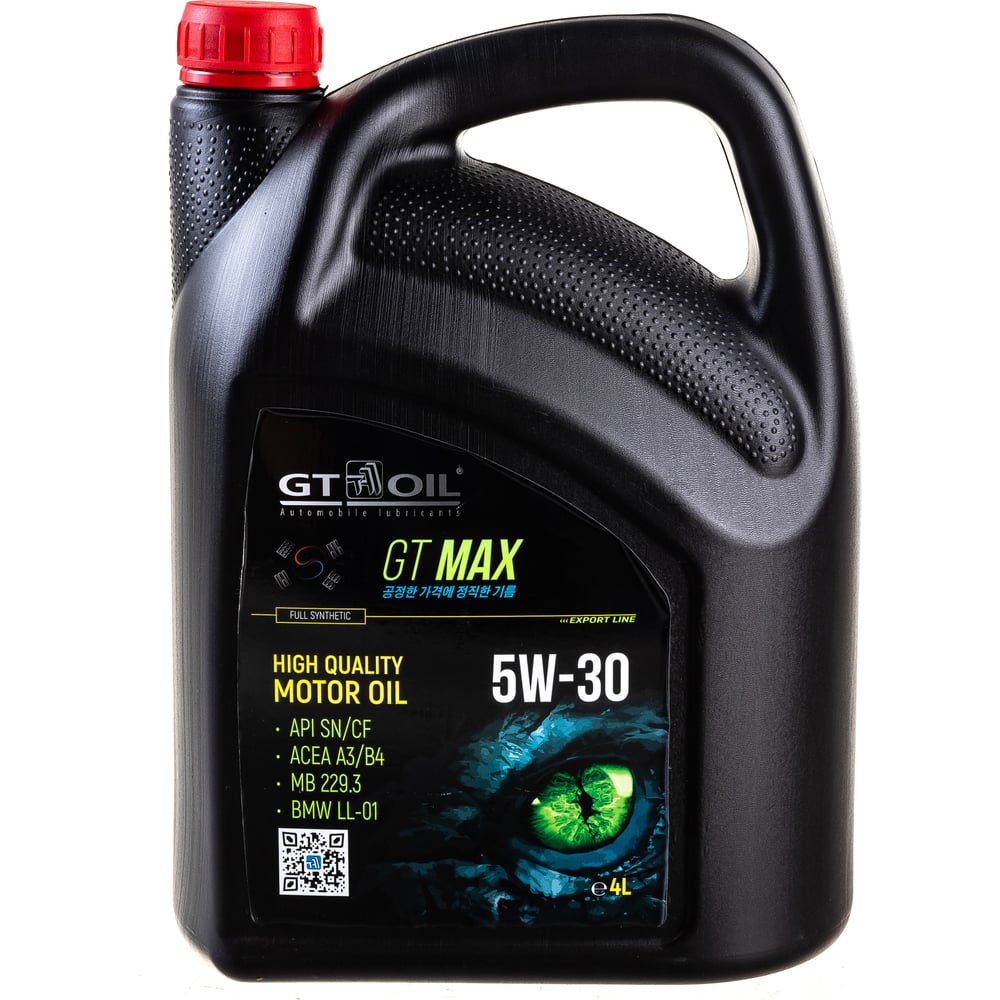 Масло GT OIL 5W40 8809059408971 Max SAE 5W-30 API SN/CF - фото 1