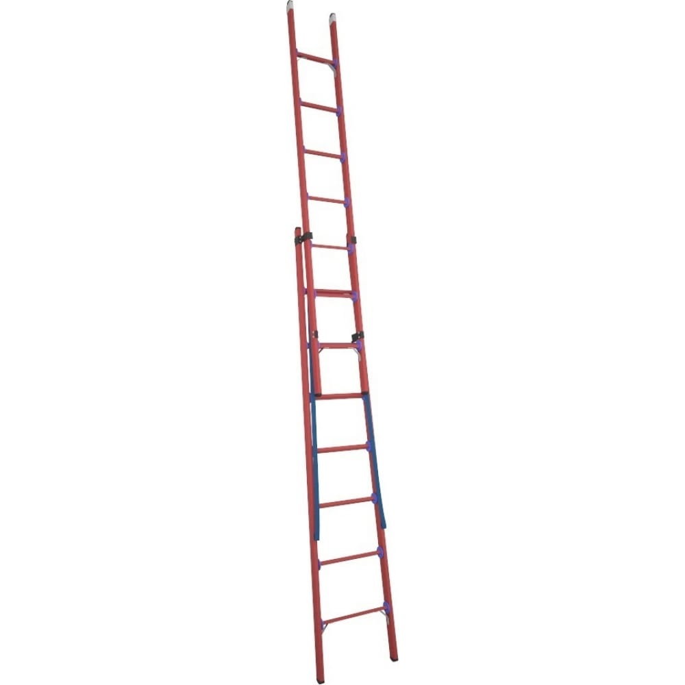 Универсальная двухсекционная диэлектрическая лестница-стремянка Антиток двухсекционная лестница gigant