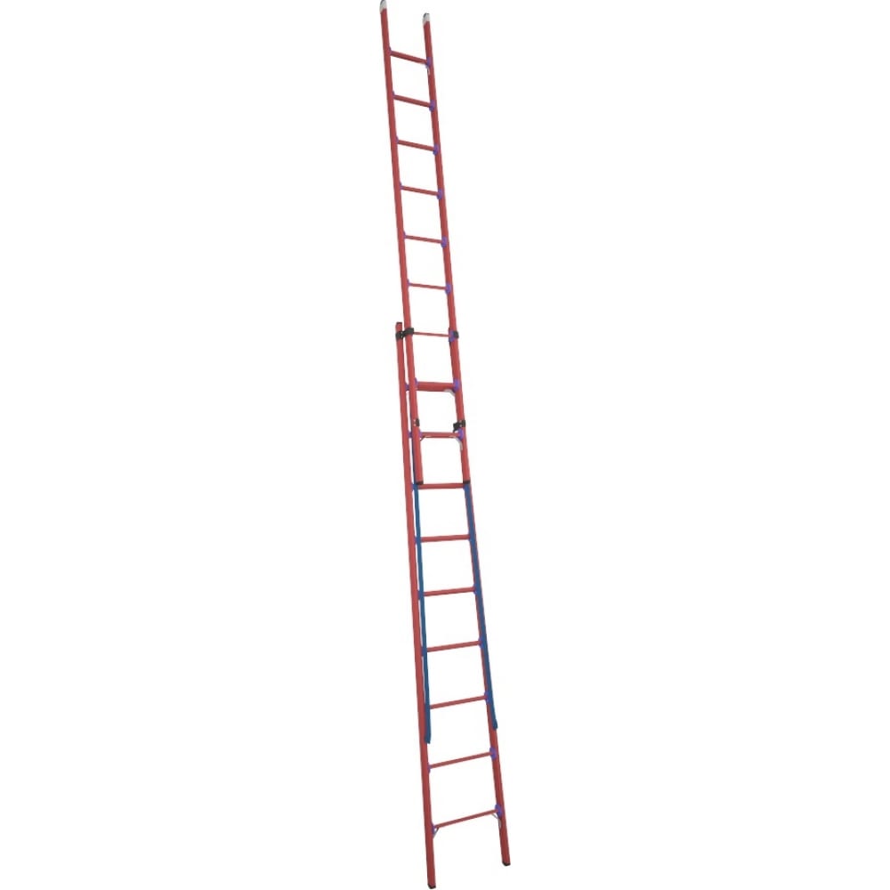 фото Универсальная двухсекционная диэлектрическая лестница-стремянка антиток