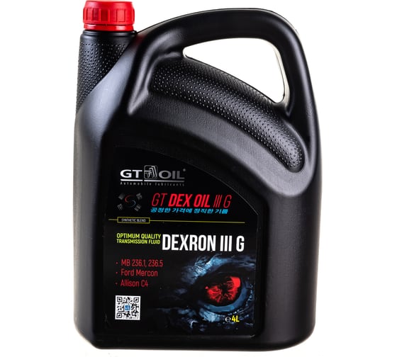 Изображение товара Масло GT OIL Dex Oil III G, 4 л 8809059408957