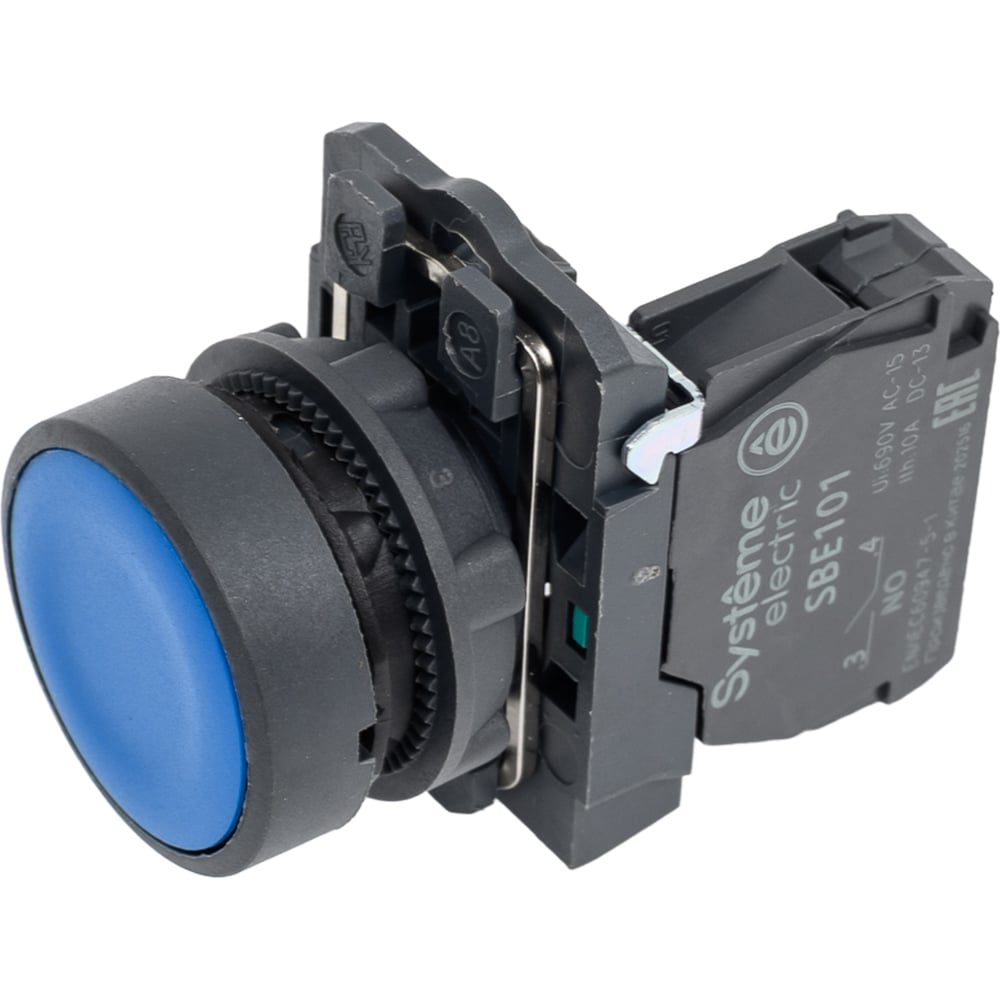 Изображение товара Кнопка Systeme Electric SB5AA61 с фиксированием синяя IP65