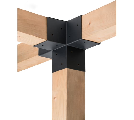 Изображение товара Коннектор для бруса ООО СКП 80x80 мм, крестовина, сталь 2 мм, 1 шт СТ-16Ч