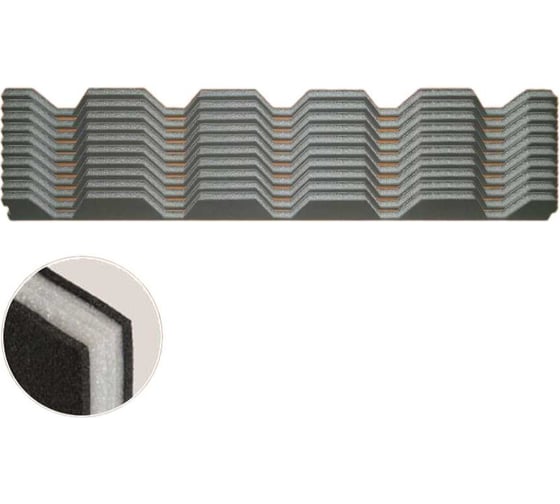 Изображение товара Уплотнитель РуфИзол Монтеррей, комплект, 1,1 м (10 штук) УМ001ки_ВИ