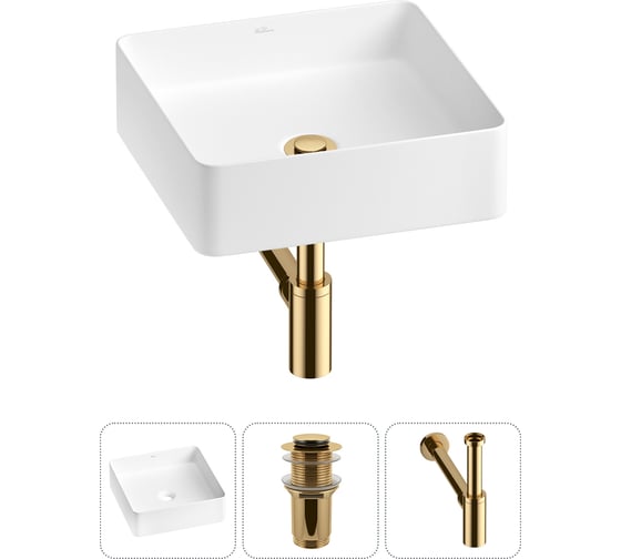 Изображение товара Акционный набор Wellsee 3 в 1 FreeDom 2.0 накладная раковина 36x36 см 20214397R