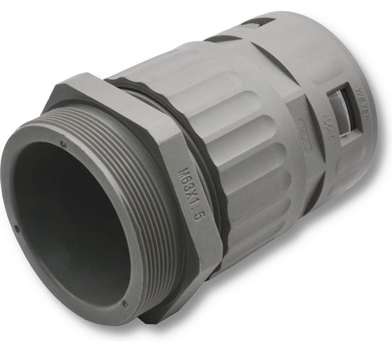 Изображение товара Муфта для гофрированных труб - коннектор прямой, WEYER WQGZ-M63G/AD54.5 - нар. M63x1.5 WE0501400
