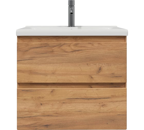 Изображение товара Тумба с раковиной RUVANN STELLO 60 + Миранда 60 в ванную подвесная голд крафт Т.STELLO-GK.П-60П-KIT-MIR