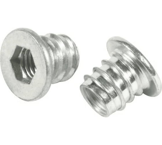 Изображение товара Втулка 23 Болта М8x15,3x17 левая резьба по дереву плоский фланец ОЦ, 50 шт. 2000000131313ф50