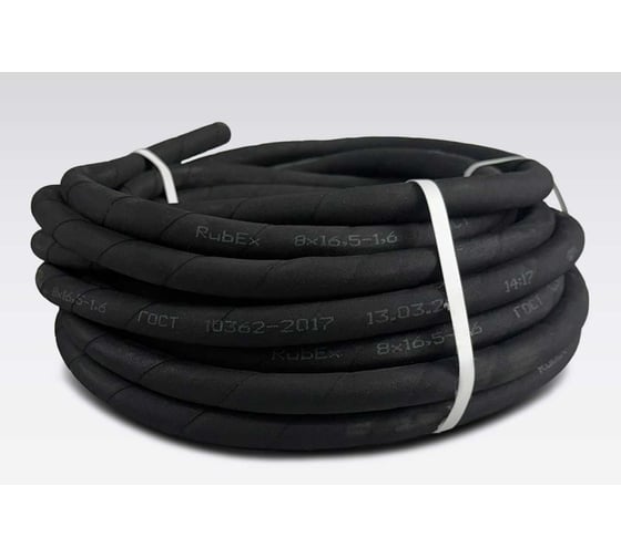 Изображение товара Резиновый маслобензостойкий рукав-шланг ОАО "Саранский завод "Резинотехника" 8x16,5-1,6 10м, ГОСТ 10362-2017 СЗРТ МБС 8х16,5-1,6 10м