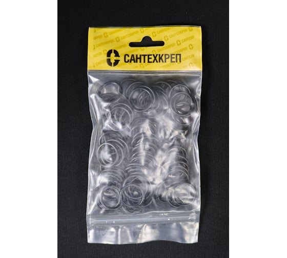 Изображение товара Кольцо резьбовых «американок» Сантехкреп 1/2 и корпуса кран-букс 1/2 (17x22мм.) фасовка 100 шт. 2.15.11.