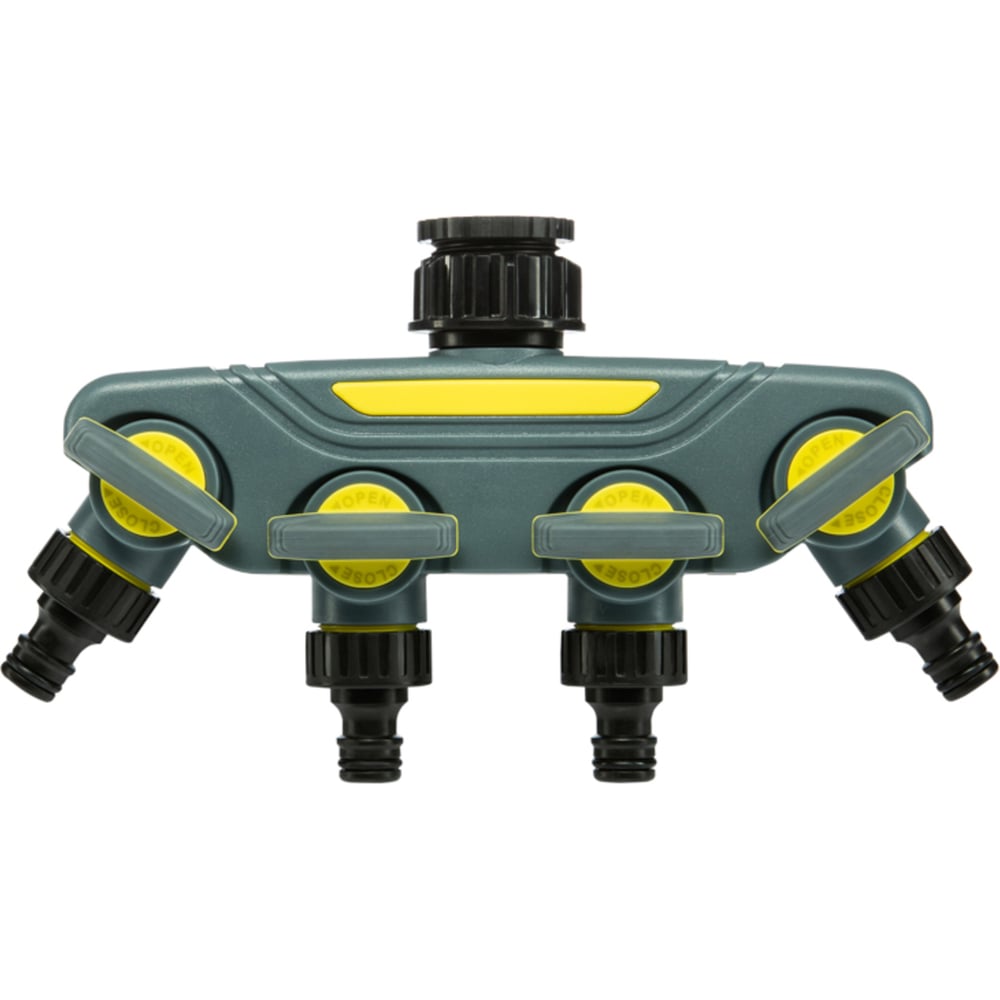 Изображение товара Разветвитель ЧЕТЫРЕ СЕЗОНА 4-канальный на кран 1/2-3/4 Профи 62-0225-F