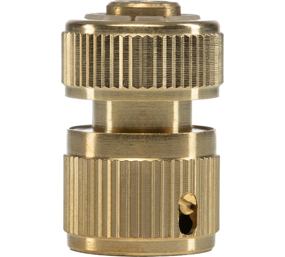 Изображение товара Коннектор ЧЕТЫРЕ СЕЗОНА для шланга латунный, быстросъемный, 1/2 Профи 62-0309-F