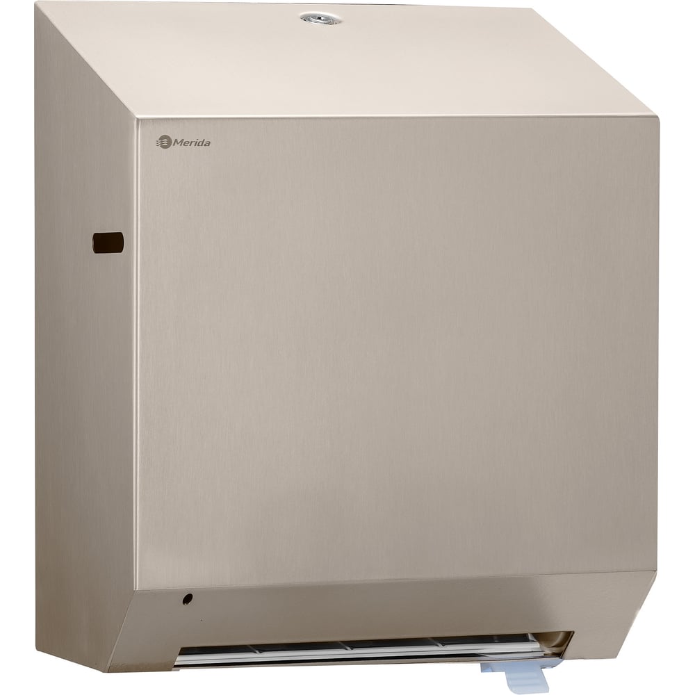 Изображение товара Диспенсер для бумажных полотенец в рулонах MERIDA STELLA R металлический, автоматик, механический, антифингер CSA302.R