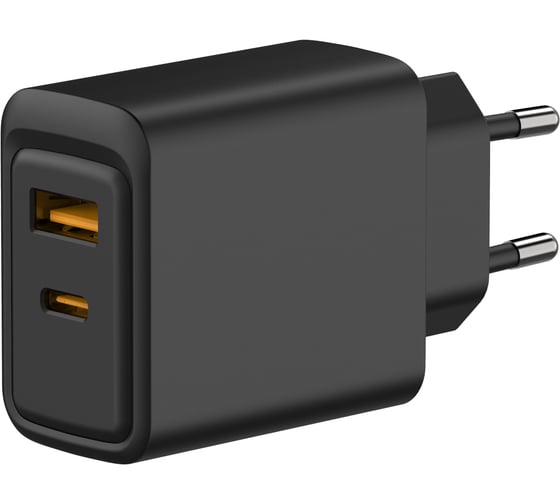 Изображение товара Сетевое зарядное устройство REXANT с портами USB-A и USB-C, 30Вт, черное 18-2219