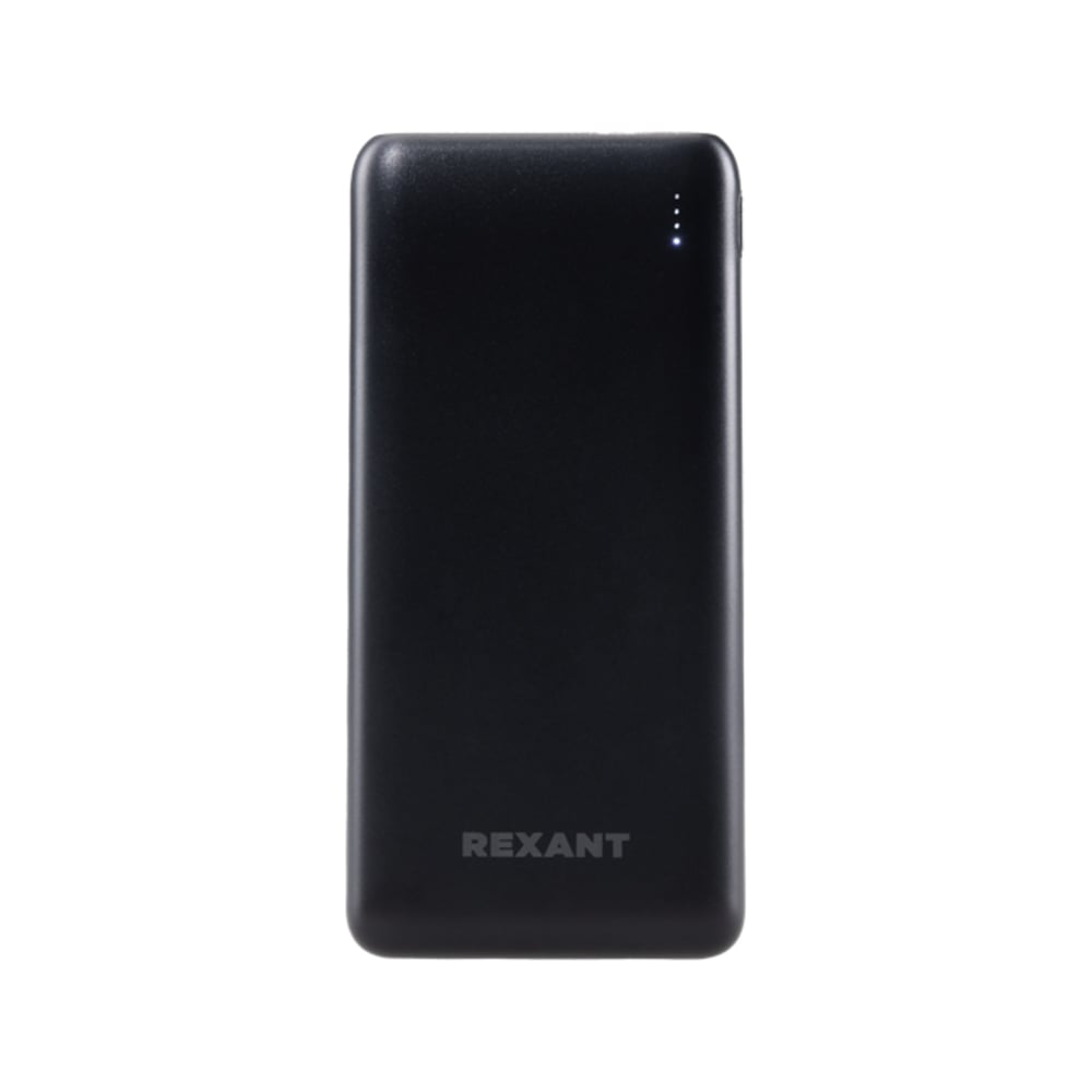 Изображение товара Портативное зарядное устройство REXANT Power Bank (аккумуляторная батарея) 10000 mAh с Quick Charge и Power Delivery, черное 30-2051