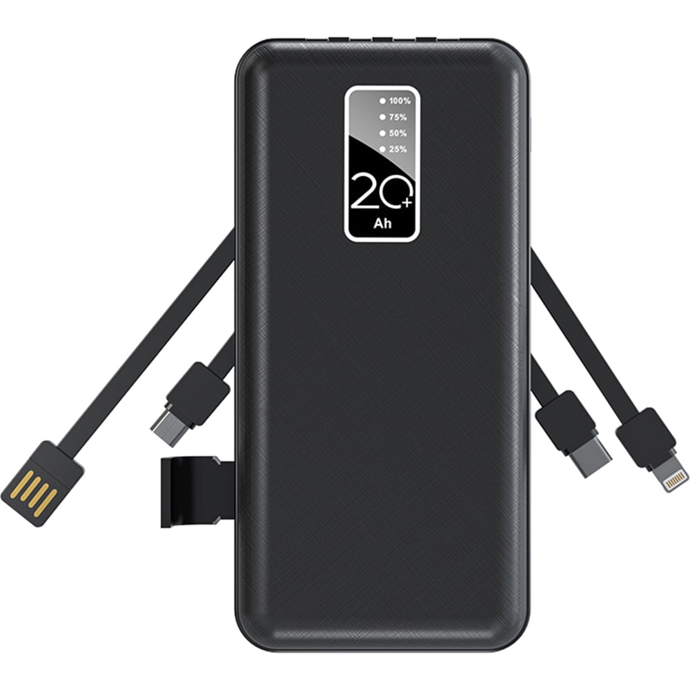 Изображение товара Портативное зарядное устройство REXANT Power Bank 20000 mAh черное