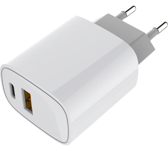 Изображение товара Сетевое зарядное устройство REXANT с двумя портами USB-A + USB-C, 20Вт 18-2207