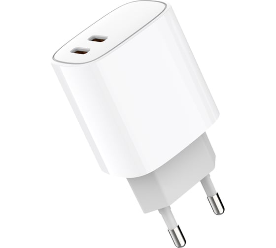 Изображение товара Сетевое зарядное устройство REXANT с двумя портами USB-C + USB-C, 20Вт 18-2210