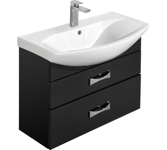 Изображение товара Тумба под раковину Адель 80 AQUATON черная, 1A193801AF950