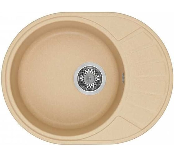 Изображение товара Мойка для кухни AQUATON Чезана круглая, с крылом, латте 1A711232CS260