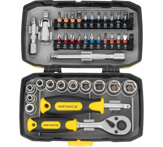 Изображение товара Универсальный набор инструмента Inforce 1/4" 38 предметов 06-25-09