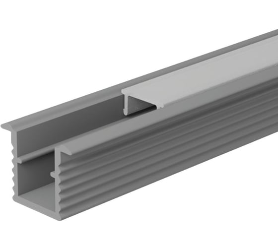 Изображение товара Профиль алюминиевый встраиваемый Wolta серый 11x9х2000мм для узкой ленты шириной 5 WAP-S-11/9/2000-A