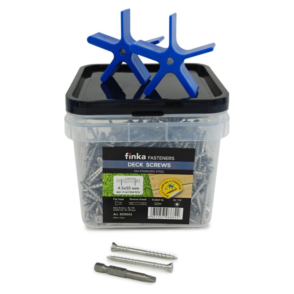 Изображение товара Саморезы Deck Screws A2 4,5x55 mm T20 Finka 350 шт